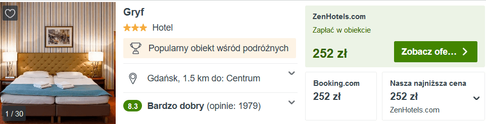Trivago oferuje pokój dwa razy drożej