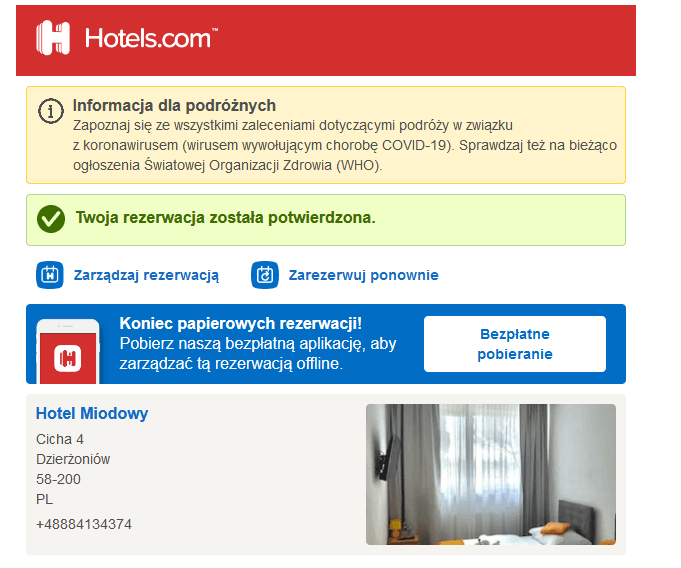 hotel miodowy rezerwacja