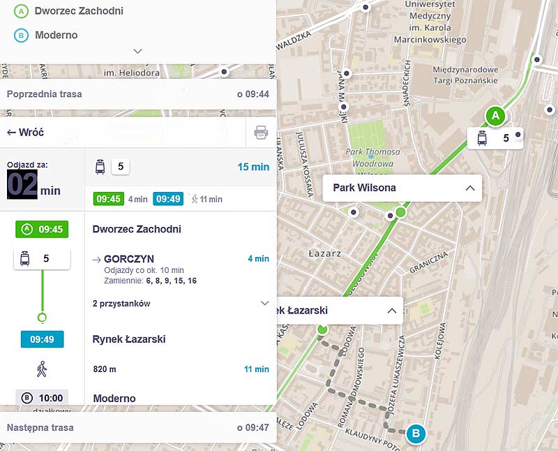 Jadąc do Hotelu Moderno wybierz raczej Ubera lub taxi